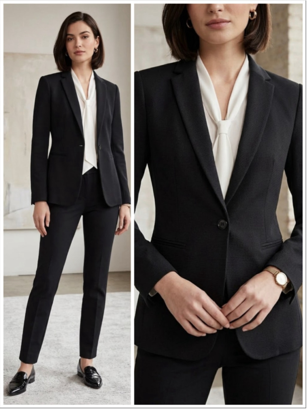 Reiss Womans Blazer Black Blazer Jacket Size 2 Elegant